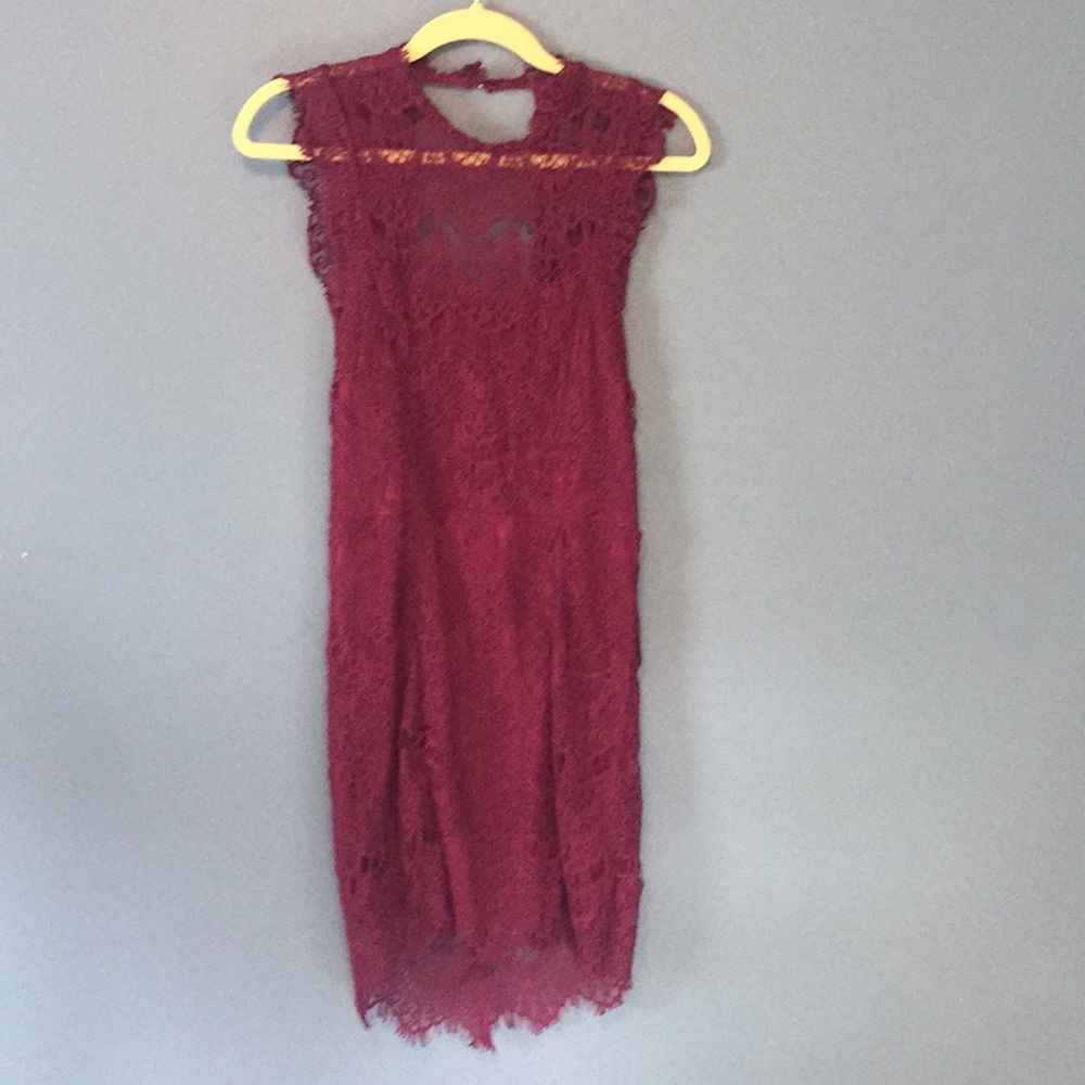Free People lace plum dress size XS